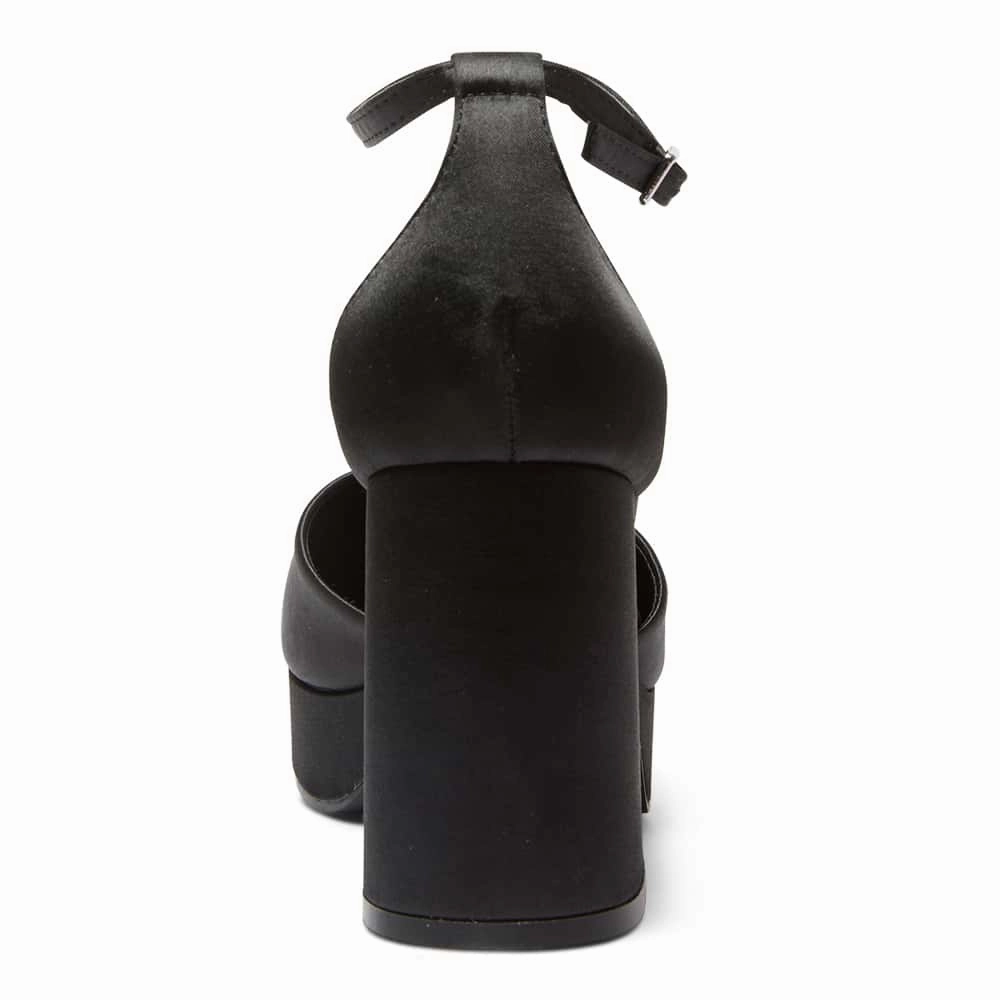 Chase Heel in Black Satin Cupcakes And High Heels