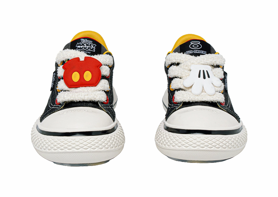 Nunn Bush Cameron Casual Oxford Walking Shoe Disney x OLD ORDER Chunky Shoes Abrasion Resistant Height Increasing Low top Canvas Shoes Unisex Black White