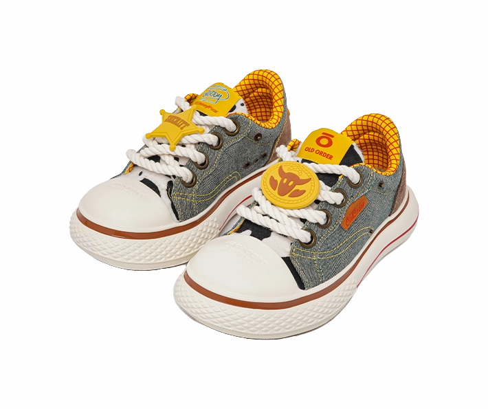 Wally Sox Casual Shoes Disney X OLD ORDER Woody Big Head Shoes Height Increasing Wear-Resistant Breathable Low-Top Canvas Shoes Unisex