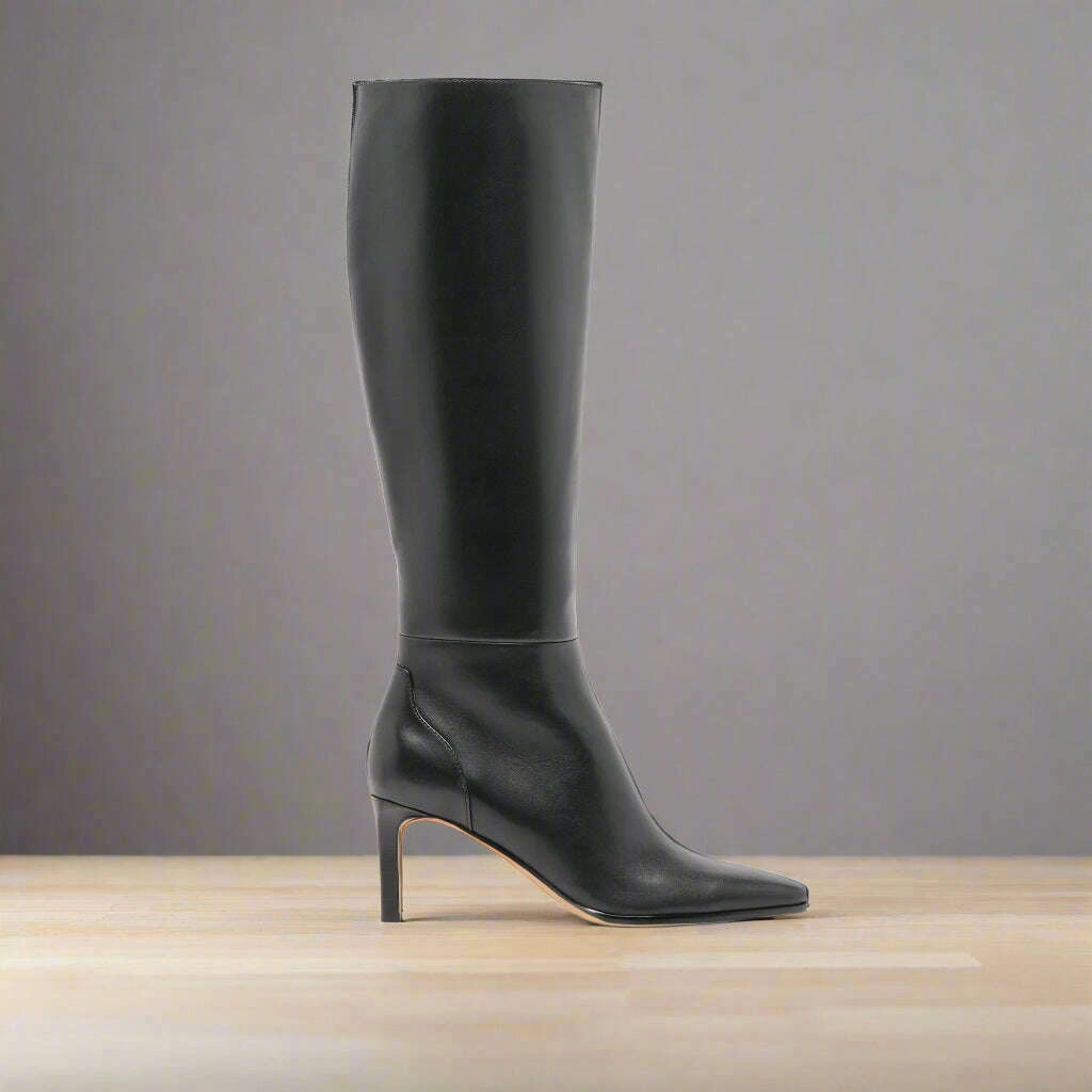 Knee High Boots Curvy DOLCE VITA Emmi in black leather