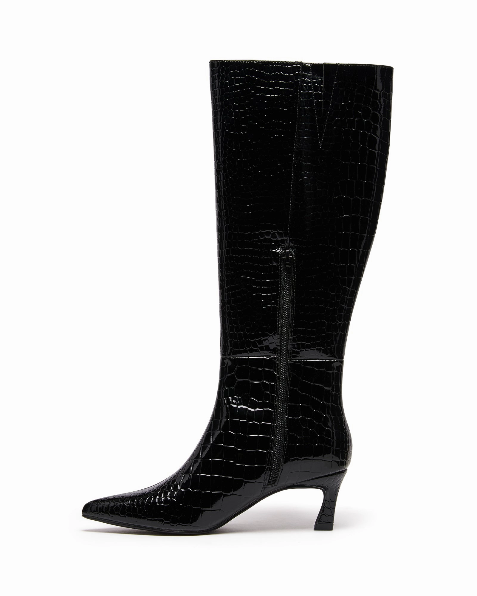 Styles Of High Heels Shoes Dove Tall Boot Black Croc