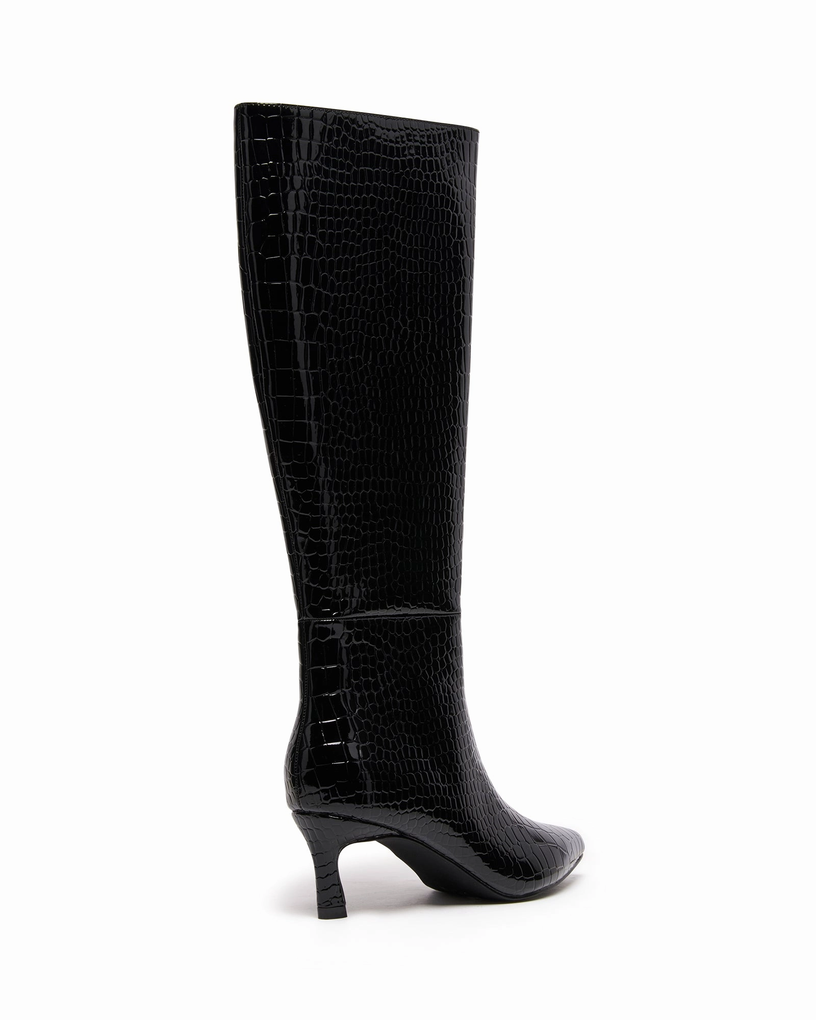 Dove Tall Boot Black Croc