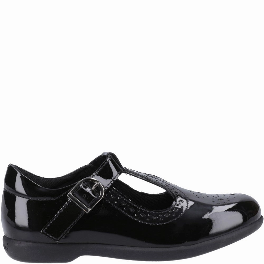 Hush Puppies Britney XL Patent Senior School Shoes