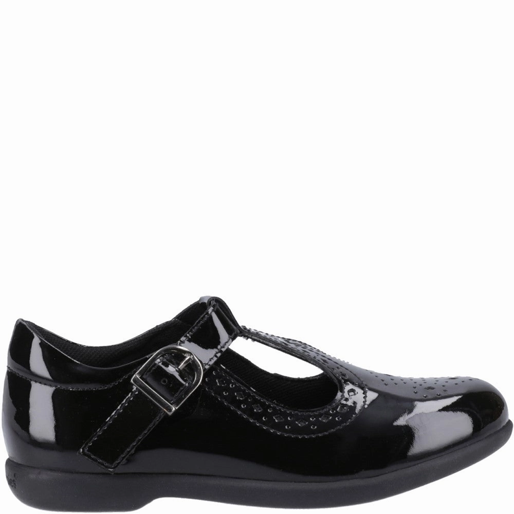 Hush Puppies Britney XL Patent Senior School Shoes