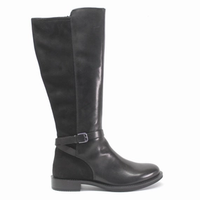 Leather Flat Knee High Boots Ecco Sartorelle 25 Full Grain Leather Women's Calf Length Boots