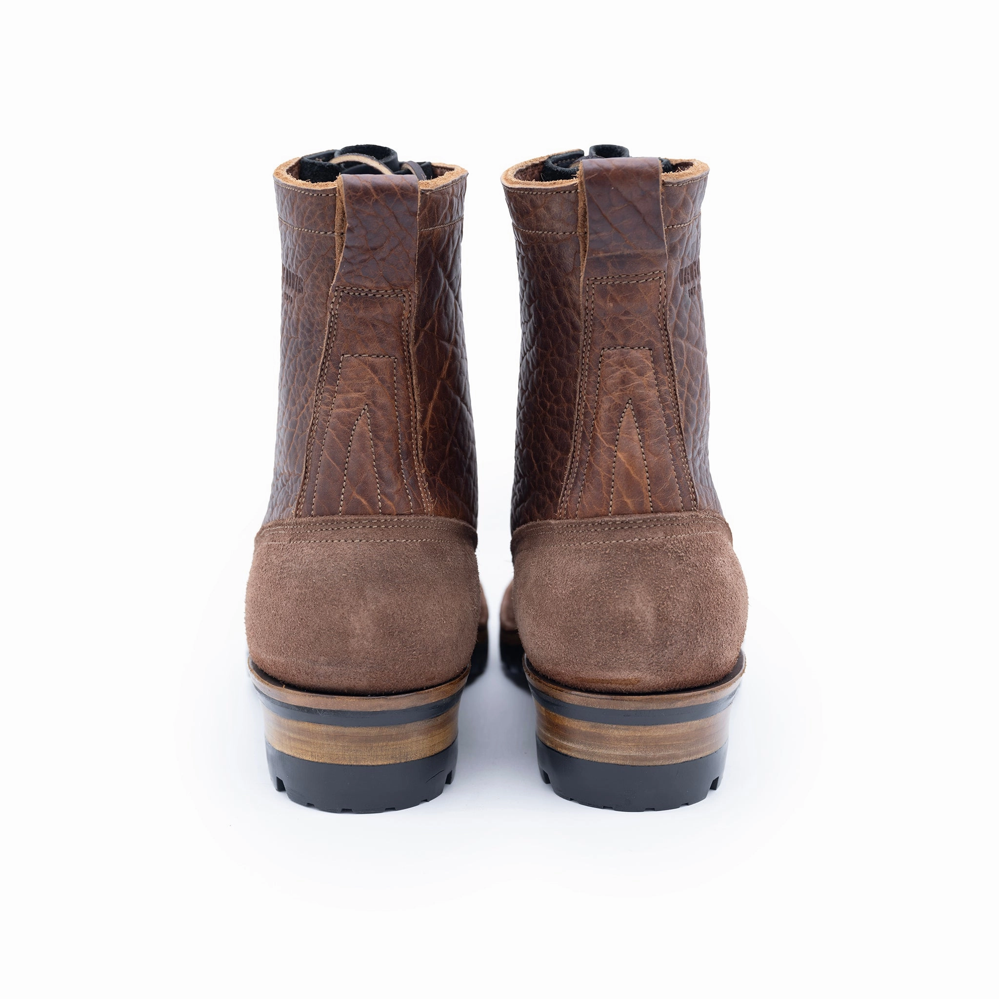 Square Toe Pull On Work Boots Drews 8-inch Logger Bison - Congnac