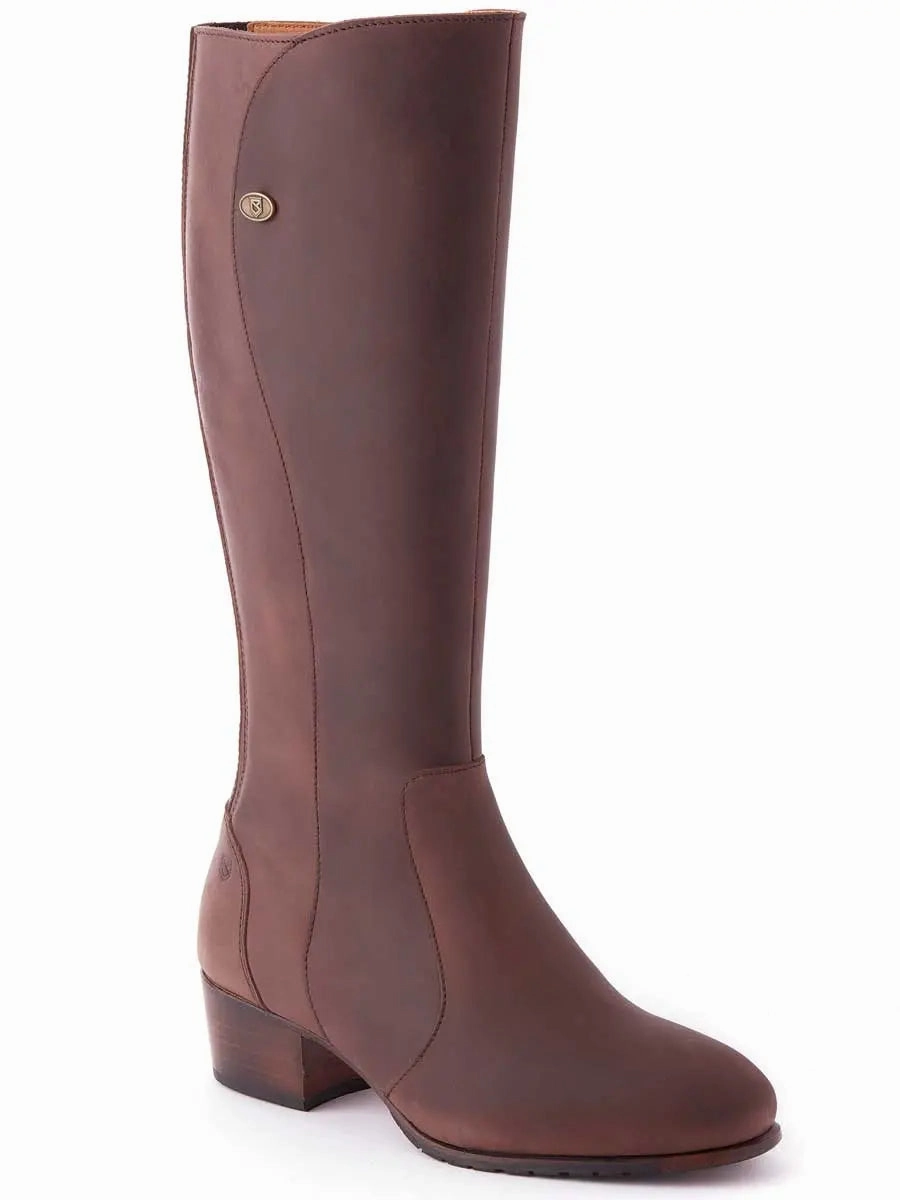 Lizah Knee High Stacked Block Heel Boots DUBARRY Downpatrick Knee High Boots - Old Rum