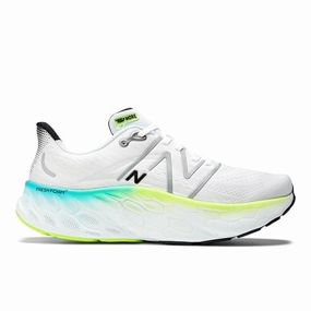 Men's New Balance Pink Men's New Balance Fresh Foam X More v4, White, 11 2E Wide