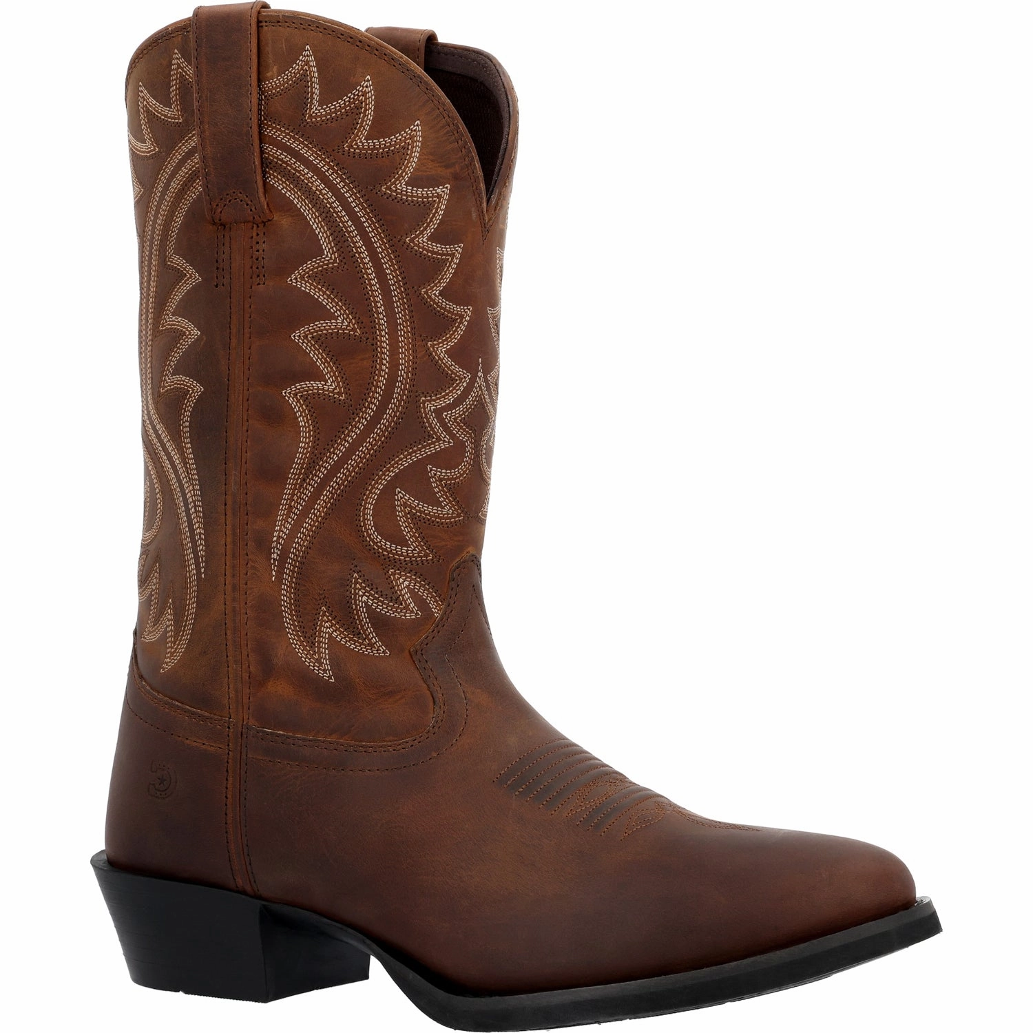 Durango Mens Shyloh Western Brown Leather Cowboy Boots Boots To Wear With Short Dress