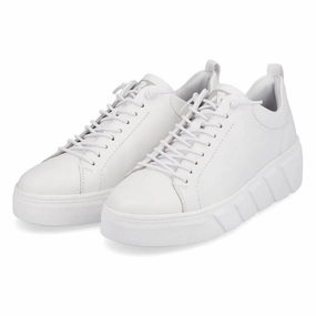 For Bunions Walking Rieker W0500 White Leather Sneakers (Women's)