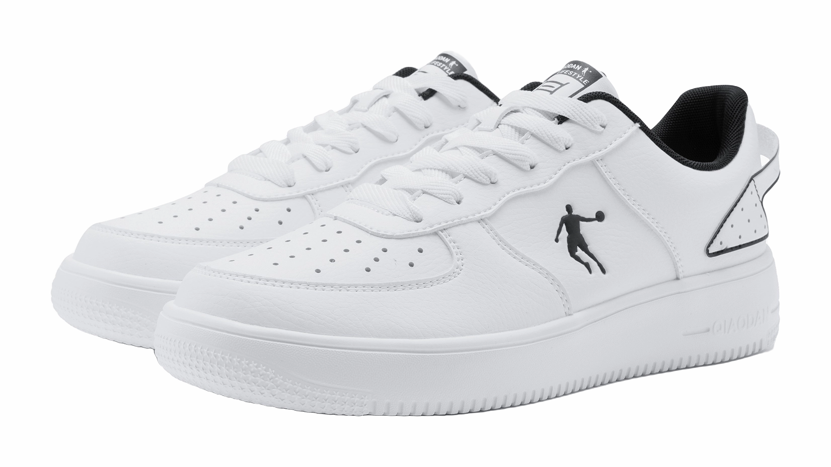 QIAODAN Air Force One Skateboard Shoes Women's Low top White Black Bandolino Casual Shoes