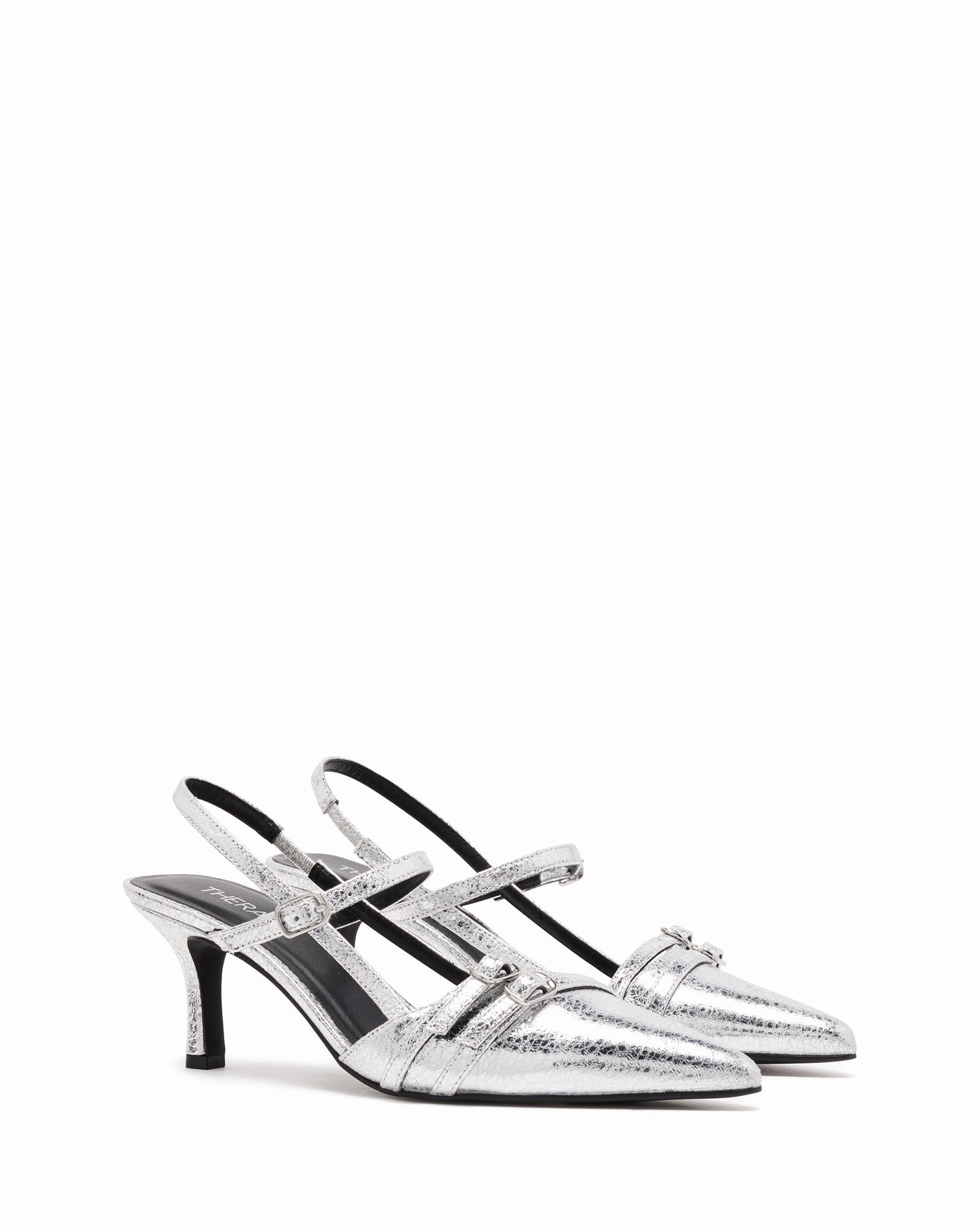 High Heels Bows Jackpot Point Heel Silver