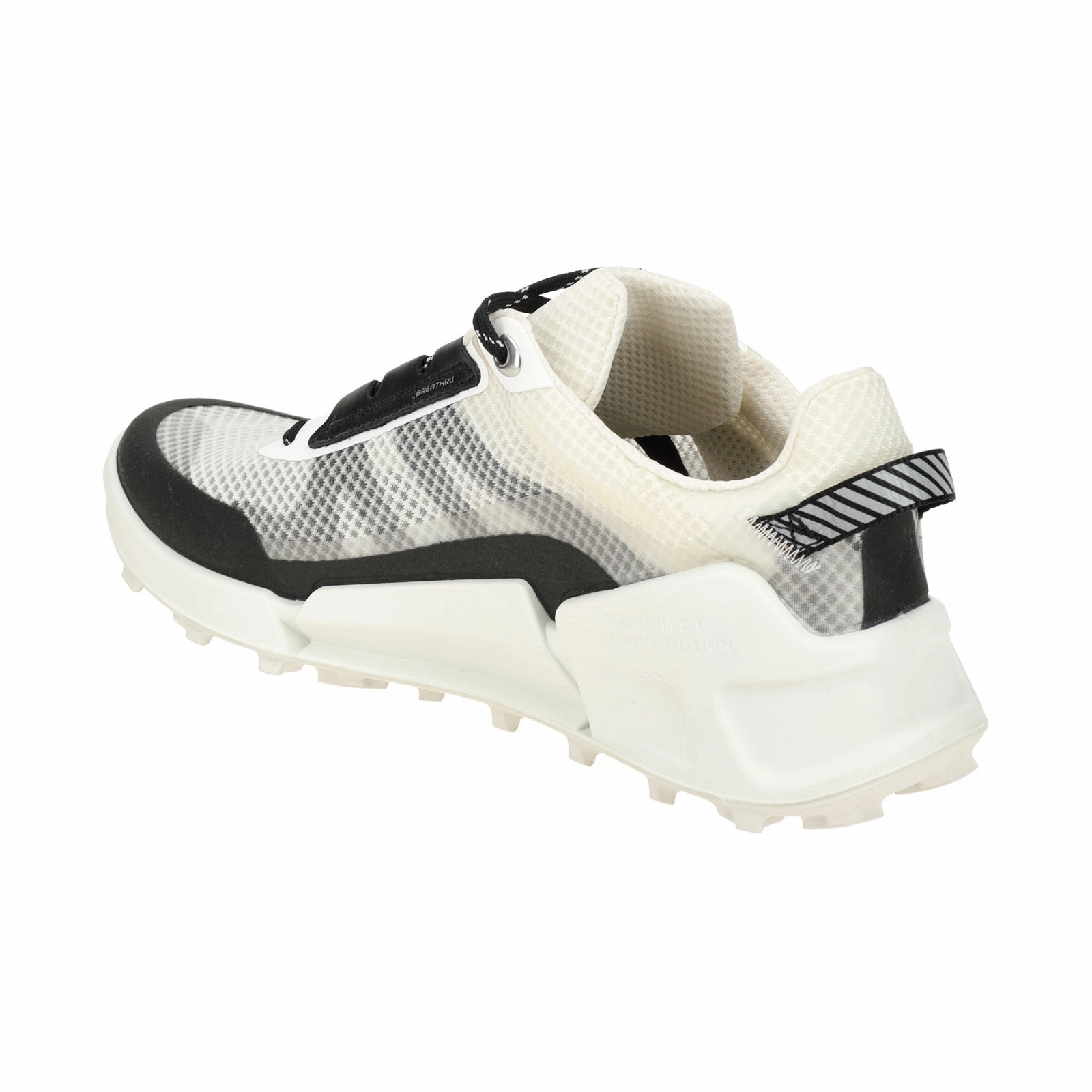 Ecco Biom 2.1 X Mountain Textile Leather Women's Waterproof Black White Black Trainers Top Rated Trail Running Shoes