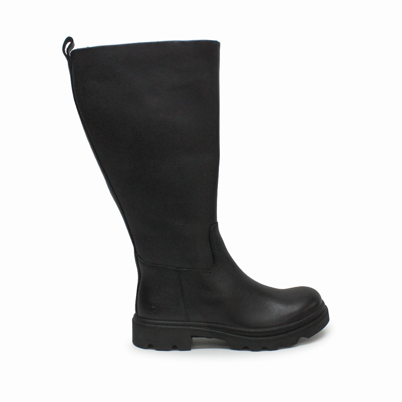 Platform Knee High Ecco Grainer 214763 Leather Women's Knee High Black Boots
