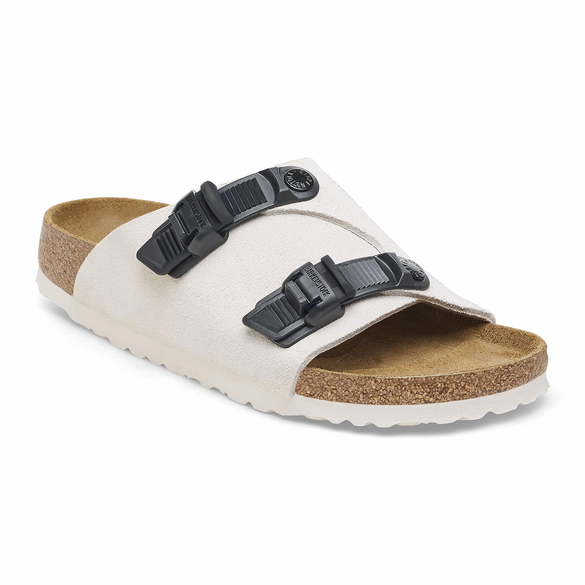 Zurich Tech Suede Leather Clog With Strap On Back