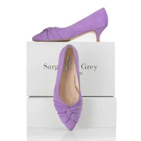 High Heels Cat Tandi Extra-Wide Fit Kitten Heels - Lavender Suede