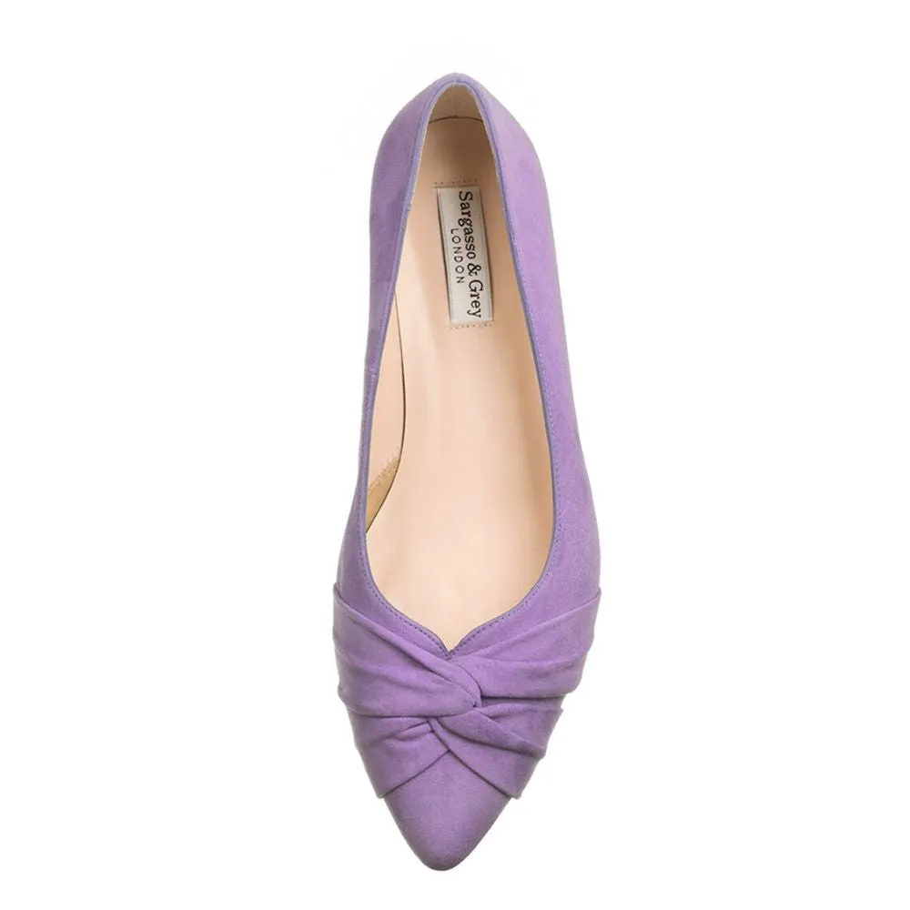 High Heel Shoes Origin Tandi Extra-Wide Fit Kitten Heels - Lavender Suede