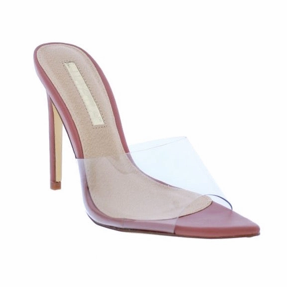 LAURENT-3 Rose High Heel Sandals With Ankle Strap