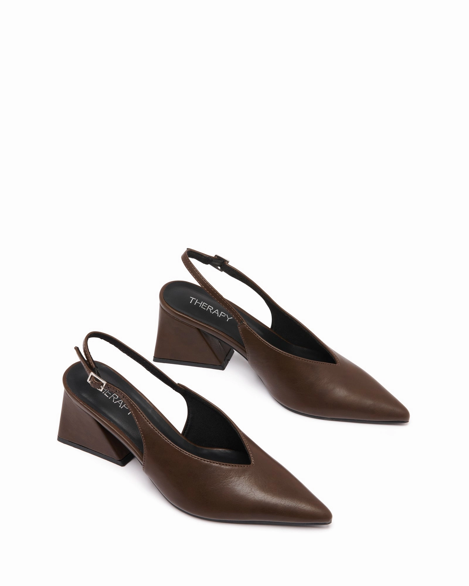 High Heel Casual Shoes Strike Pump Chocolate