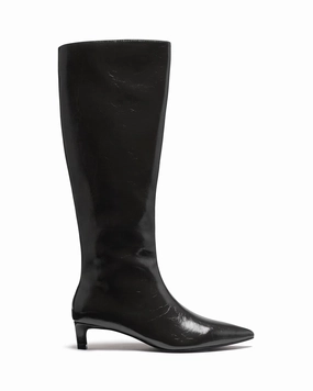 High Sneakers Destiny Tall Boot Black Textured