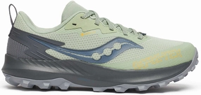 Trail Hiking Shoes Saucony Peregrine 14 GORE-TEX Womens Trail Running Shoes - Green