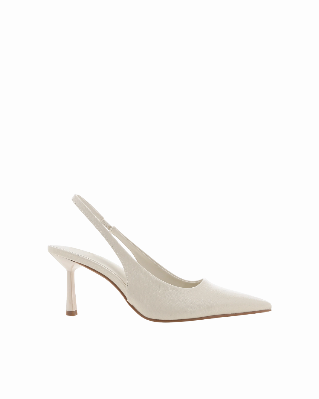 IDANA - BONE SAFFIANO SHINE High Heeled Buckle Boots