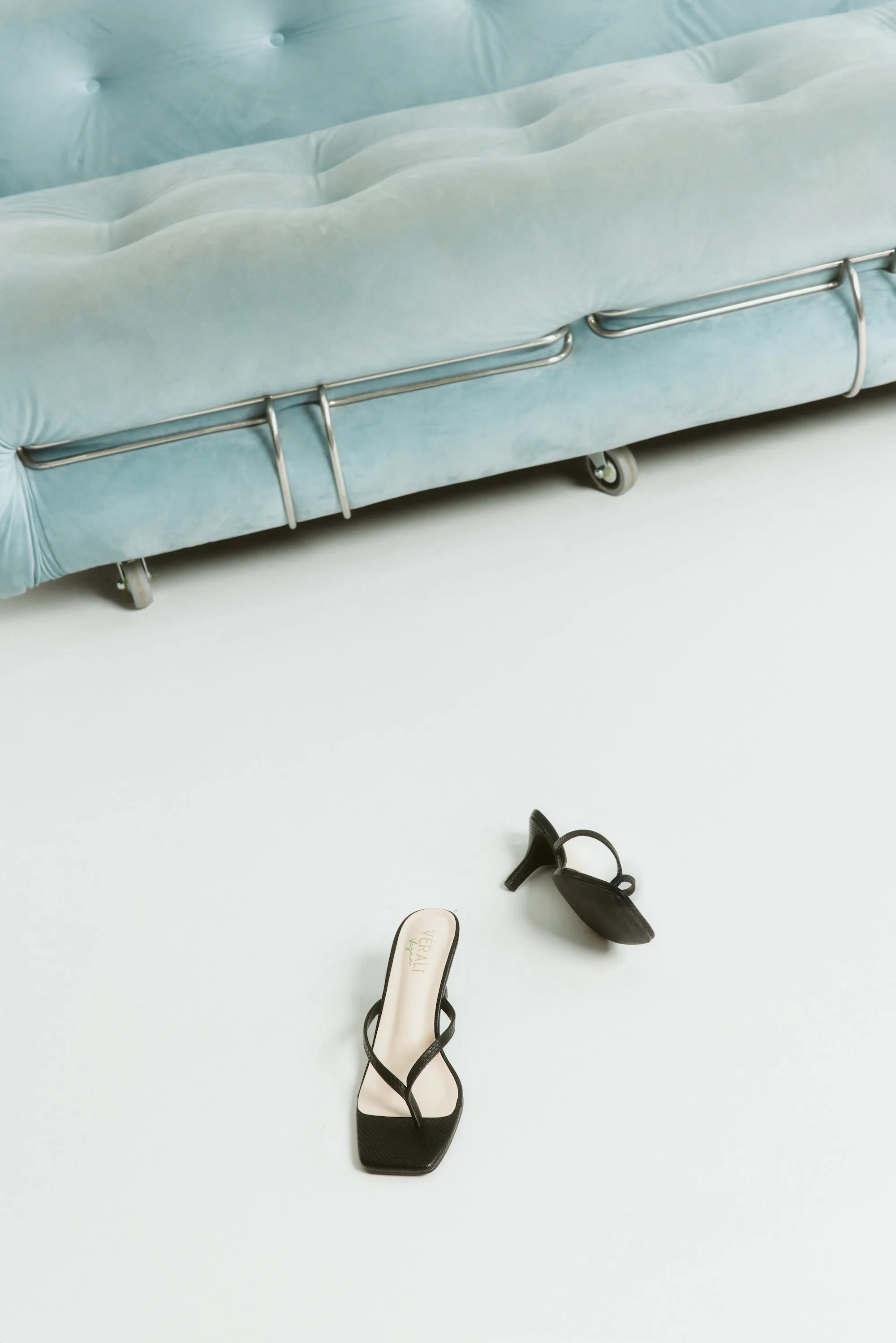 Shoes With Heels Taytum Heeled Thongs - Black Snake