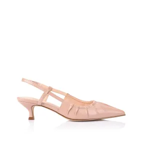 Ankle Heel Boots Outfit Lucius Slingback Kitten Heels - Dusty Pink