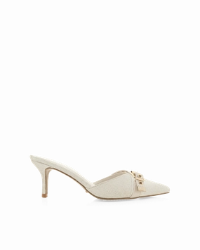 High Heels Elegant DAIJA - IVORY LINEN
