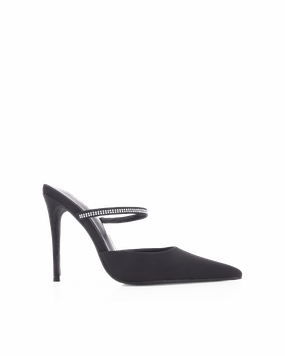 High Heels With Wide Toe Box GIANELLA - BLACK SATIN
