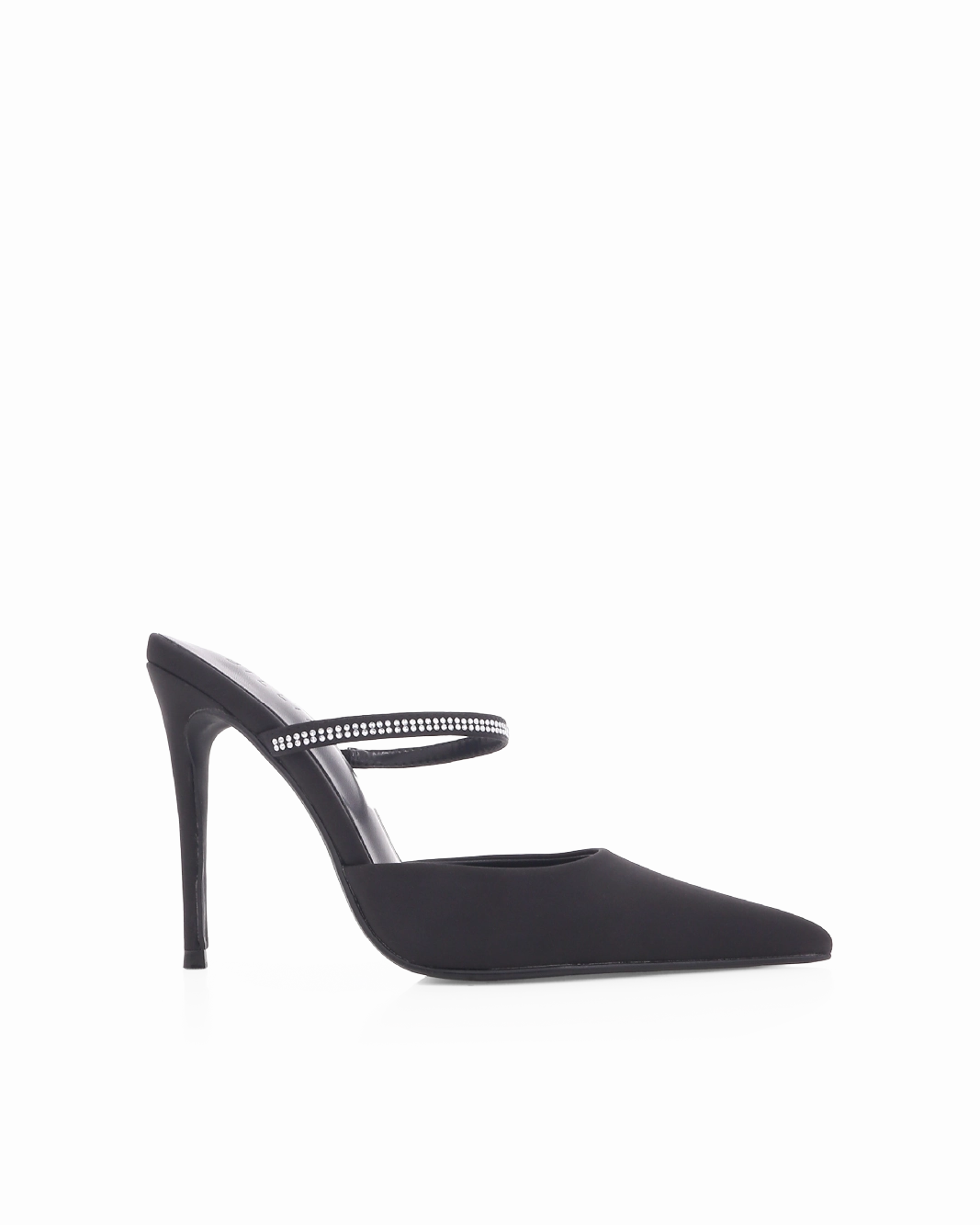 GIANELLA - BLACK SATIN Squatting In High Heels