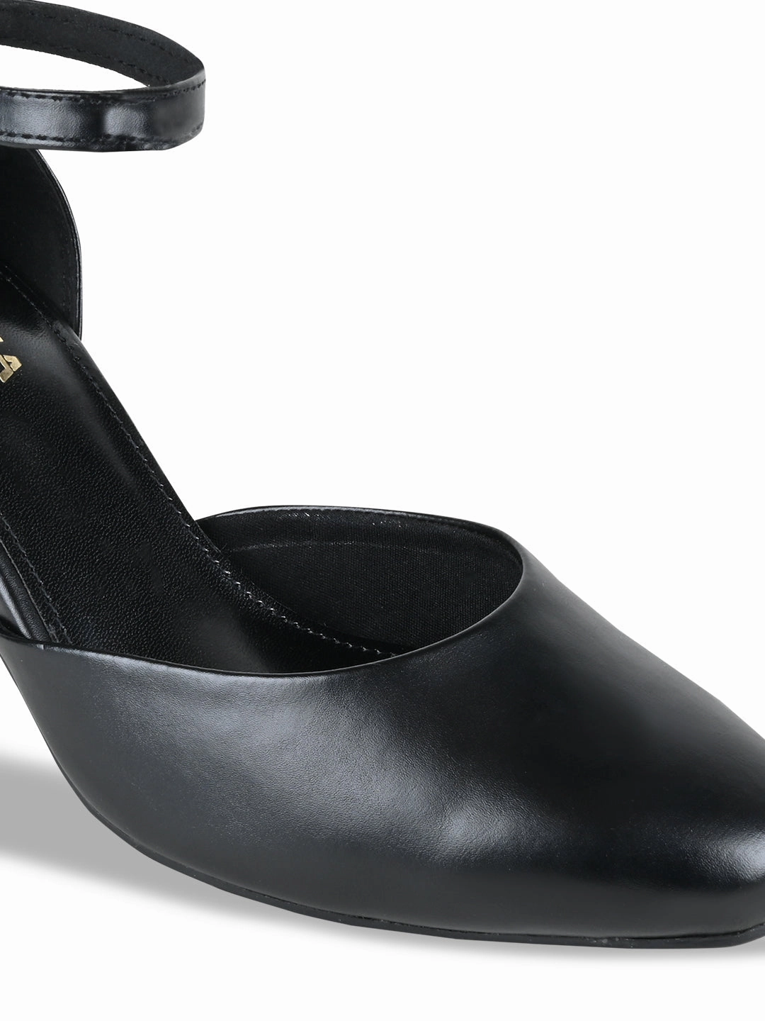 Shaped Like High Heel Empower By Rocia Black Women Closed Toe High Heeled Sandals