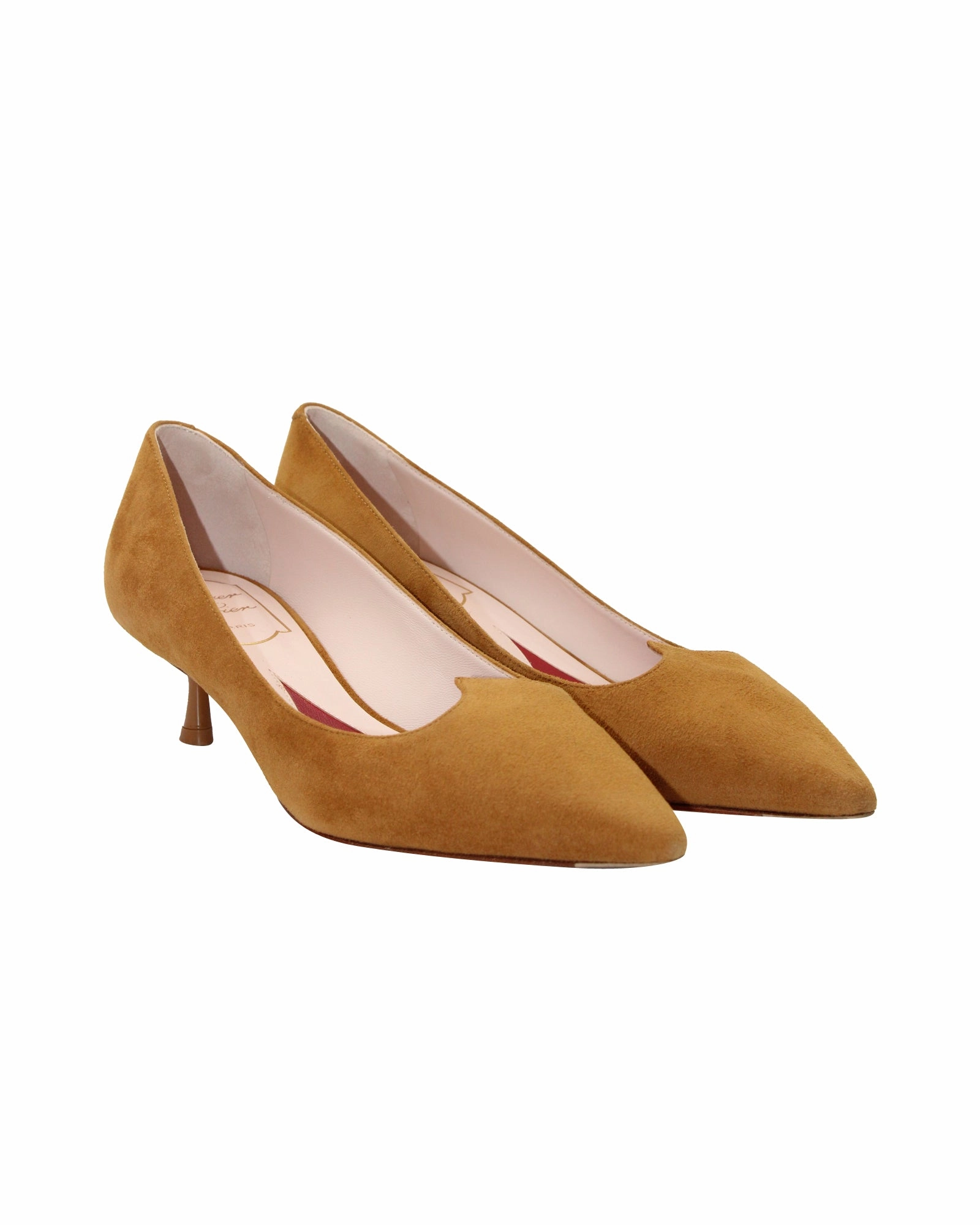 Roger Vivier I Love Vivier Pumps in Brown Suede Clogs High Heels Platform