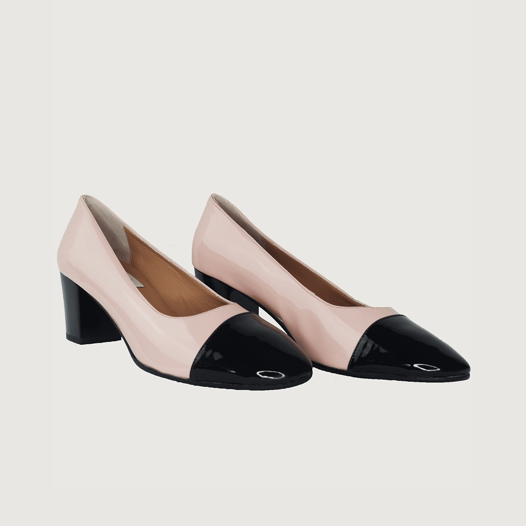 Francesca Blush & Black Patent Flo Rida High Heels