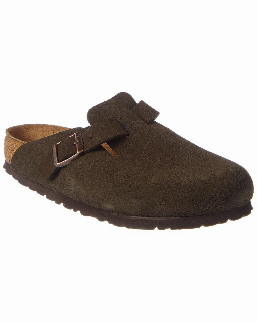Birkenstock Boston Soft Footbed Suede Leather Clog Birkenstock Cligs