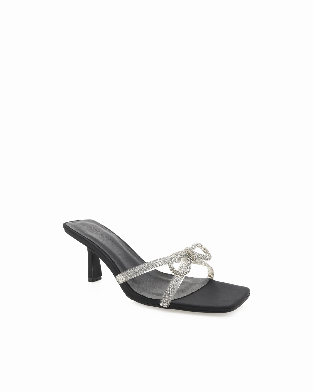 FABIA - BLACK SATIN-DIAMANTE High In Heels