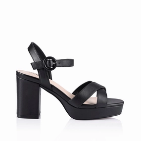 Dress And High Heels Heppell Platform Heels - Black Smooth