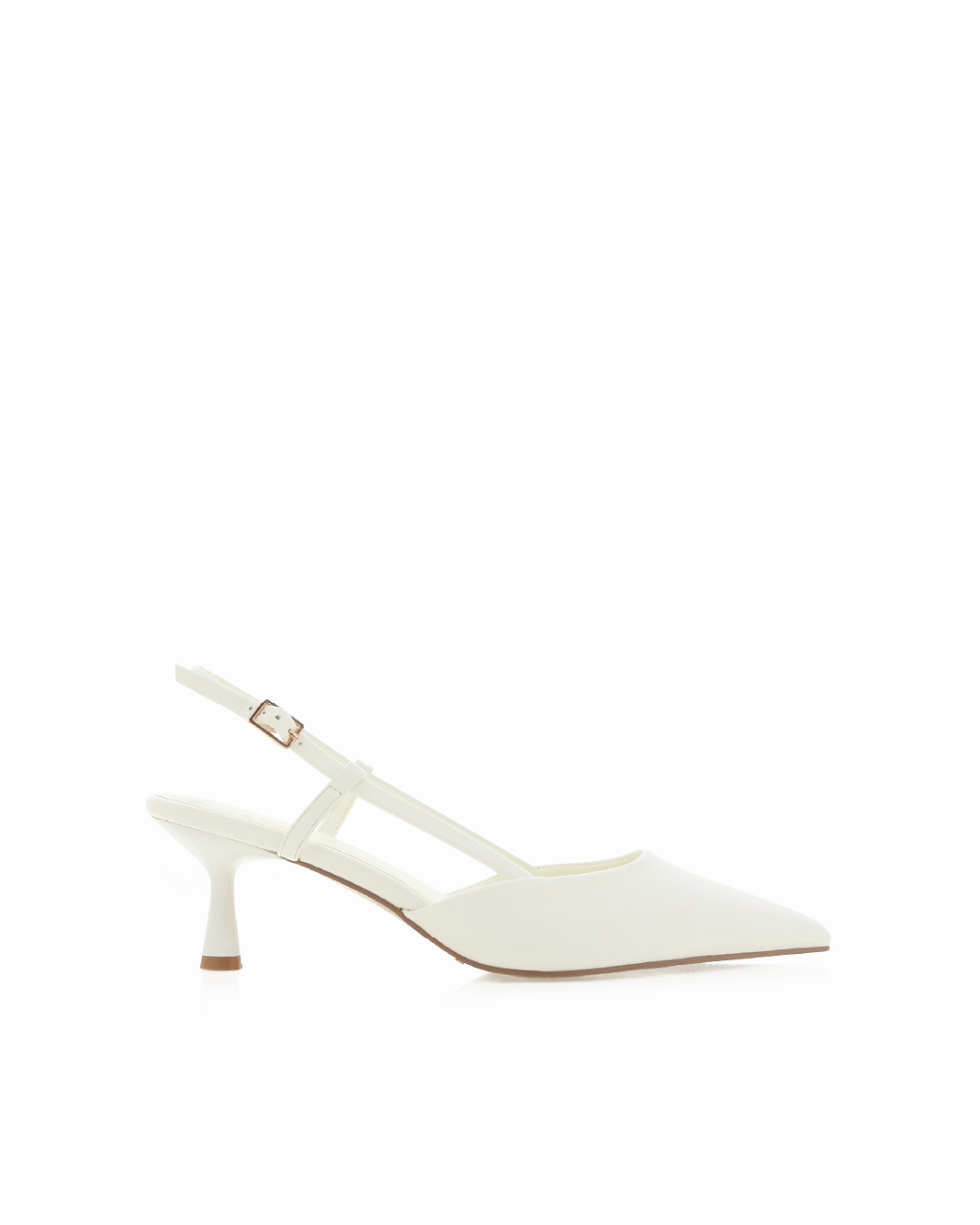 KYRIE - WHITE Satin Peep Toe Heels