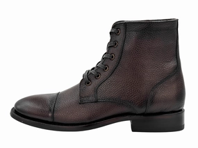 BROWN FLOATER COMBAT Cap Toe Combat Boots