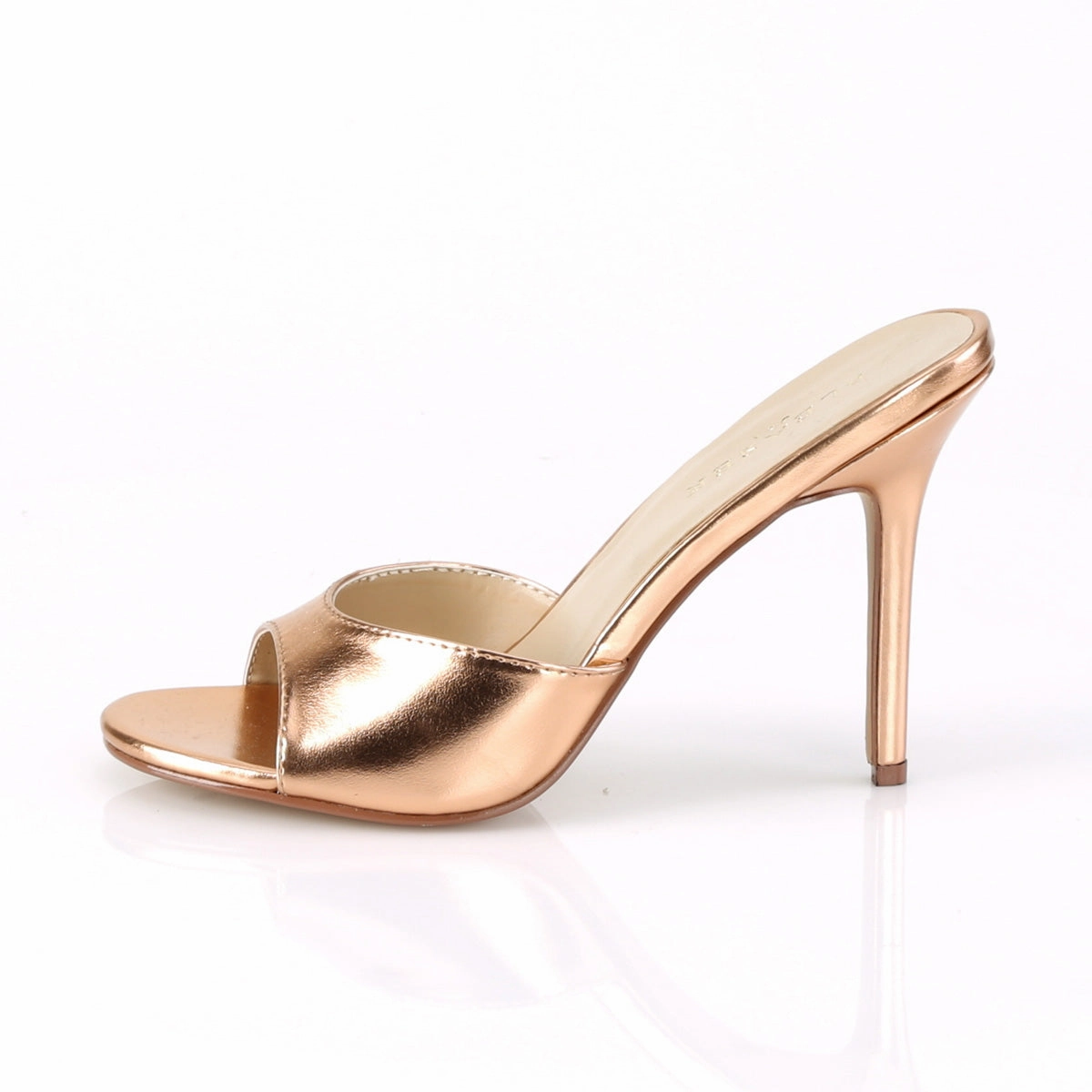 Dangling High Heels 4 Inch Heel CLASSIQUE-01 Rose Gold Metallic