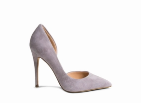 FELICITY GREY SUEDE Bondage High Heels