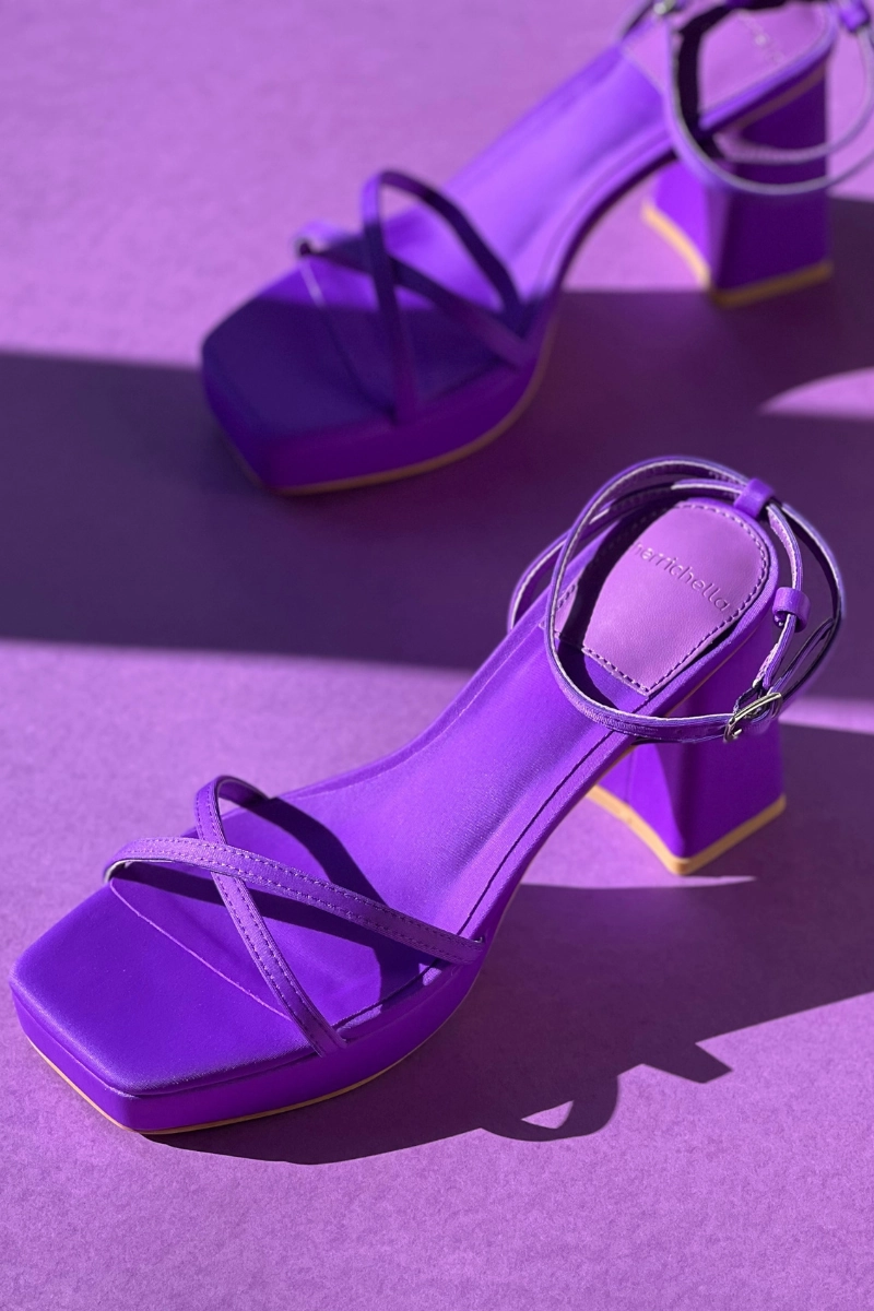 Vision Heels Purple Mary Jane High Heels