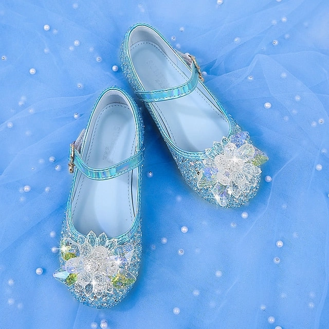 Flats Girls' Leather PU Shoes Portable Walking Princess