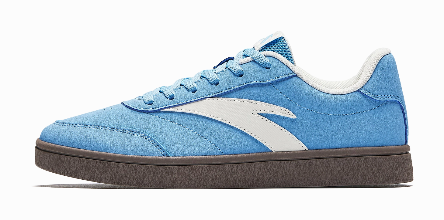 Anta Skateboard Shoes Women's Hua Guang Blue/Ivory White On Cloud Casual Shoe