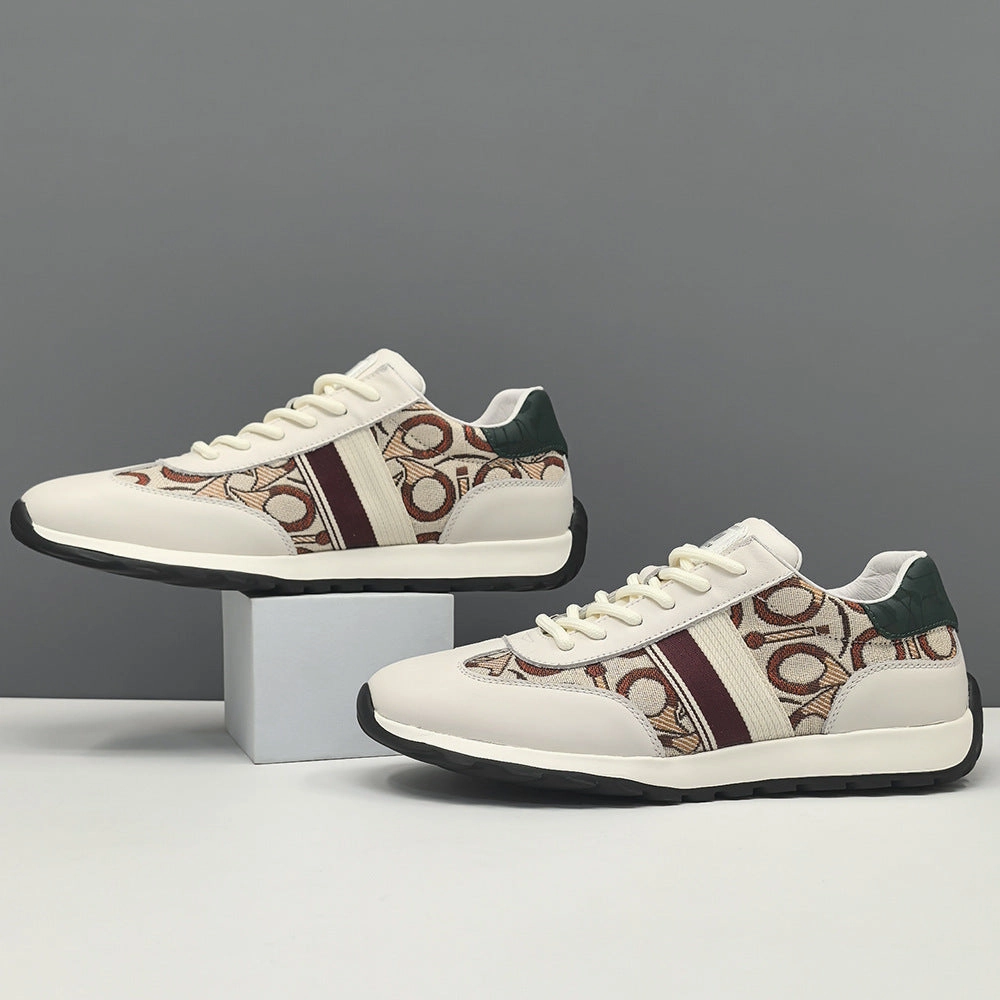 Business Shoes Flats Men Fashion Color Matching Canvas Flat Casual Sneakers