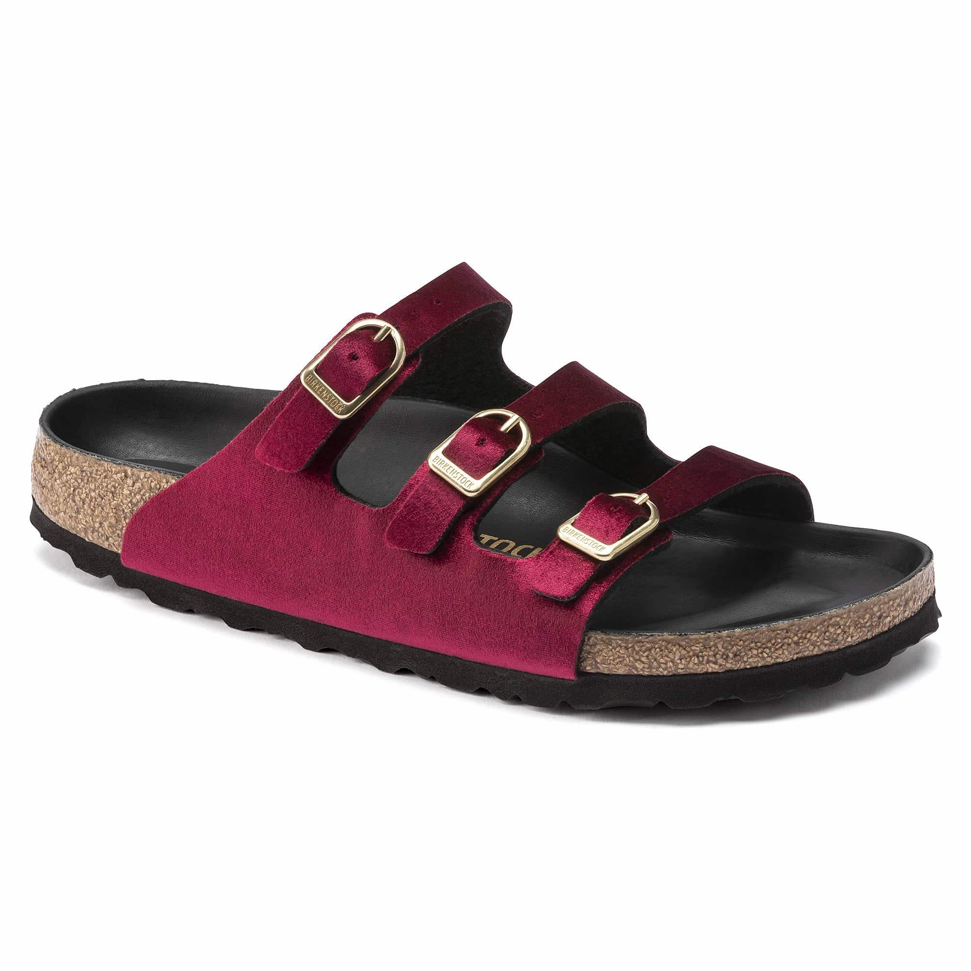 Florida Fresh Velvet Boston Big Buckle Clogs