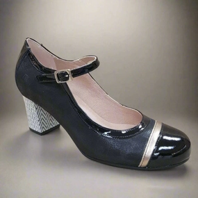 Casual Shoes Oxford FLUCHOS - Rodin D9092 in Black & Crema