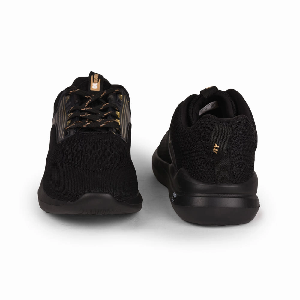 Force 10 Men Black Sports Running Shoes(LEOPARD-01) Best Hybrid Running Shoes