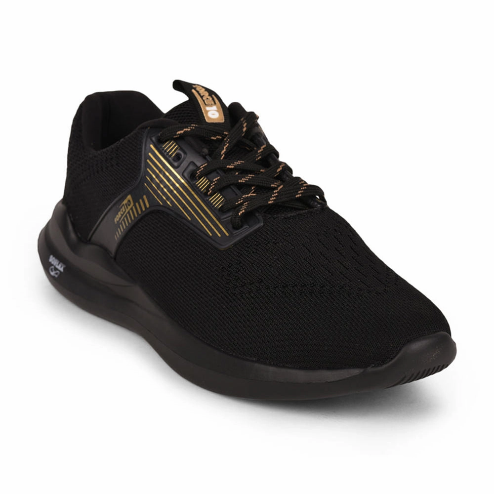 Toddler Shoes Force 10 Men Black Sports Running Shoes(LEOPARD-01)