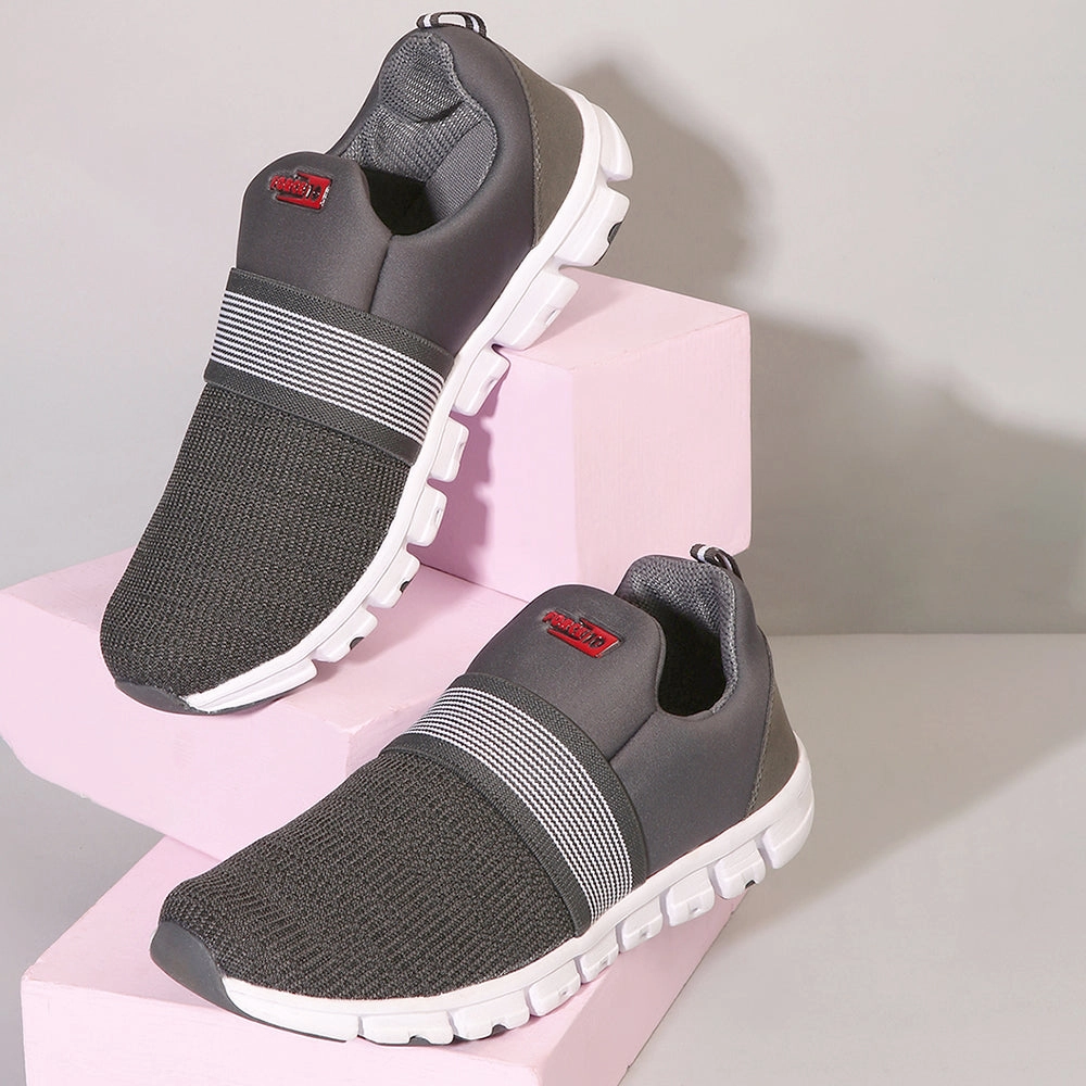 Comfiest Walking Shoes Force 10 Sports D. Grey Slip-on Walking Shoes For Men FLEXPRO-15 By Liberty